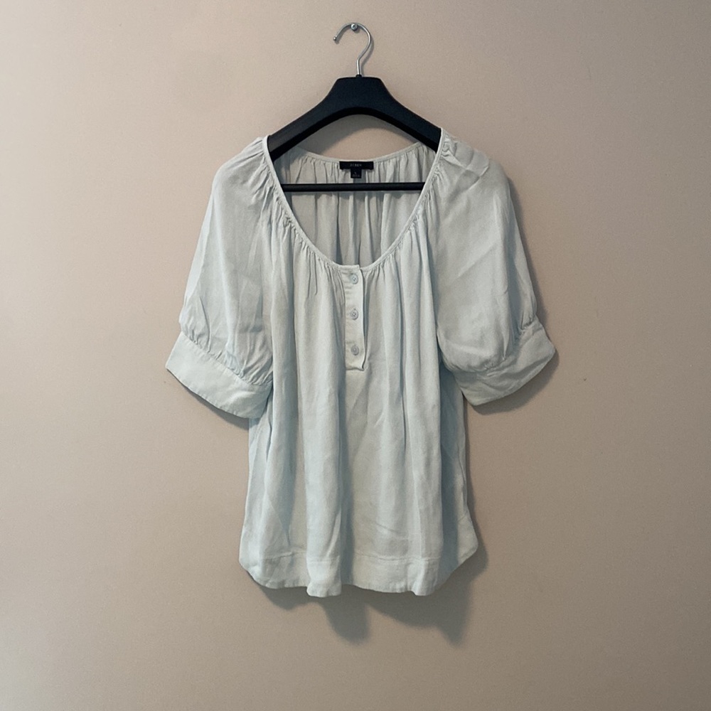 J Crew Powder Blue Blouse